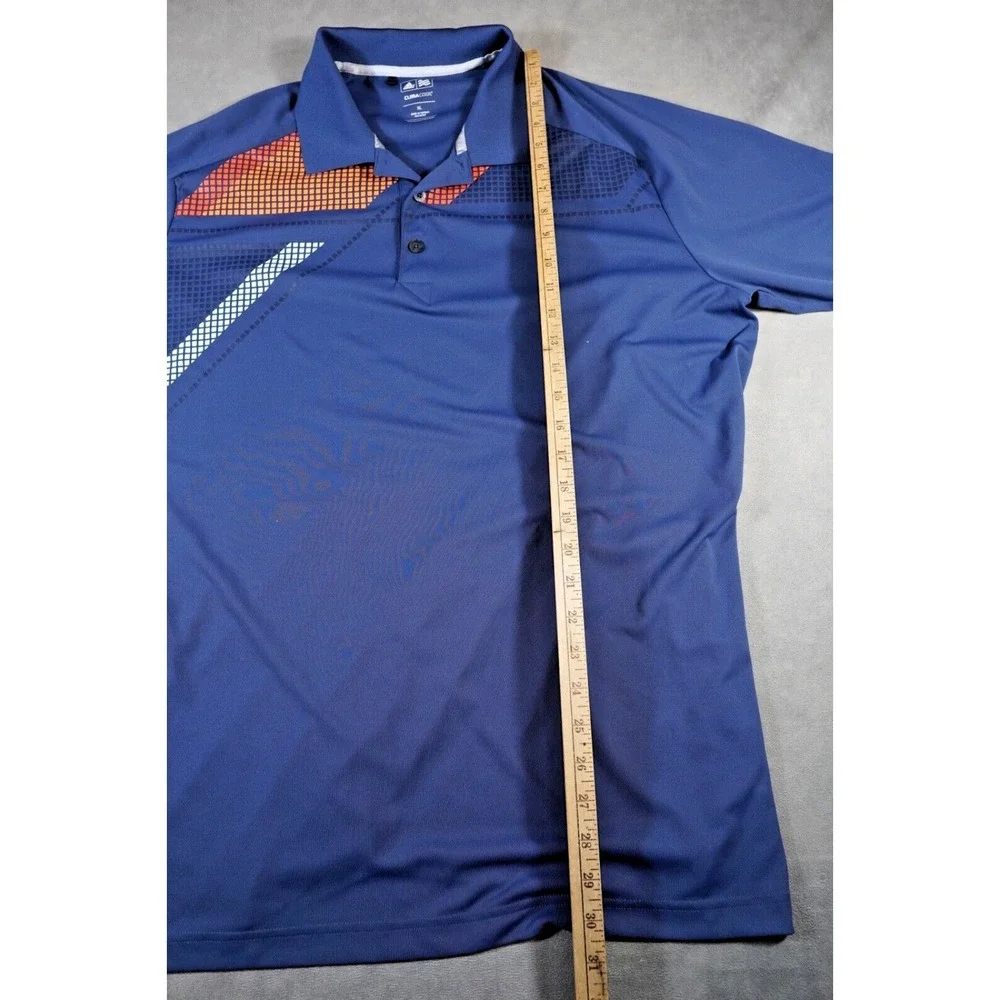 Adidas‎ Polo Shirt Men's XL Golf Performance Climacool Geometric